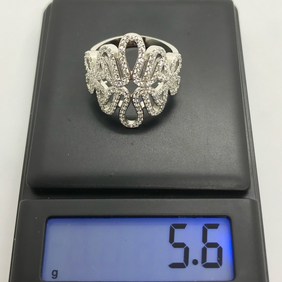 925 sterling silver zigzag design ring - Picture 8 of 9